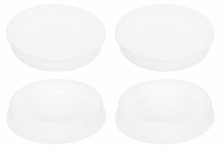 Tappi in silicone forati - confezione da 4 pezzi, gomma resistente al calore, colore bianco
