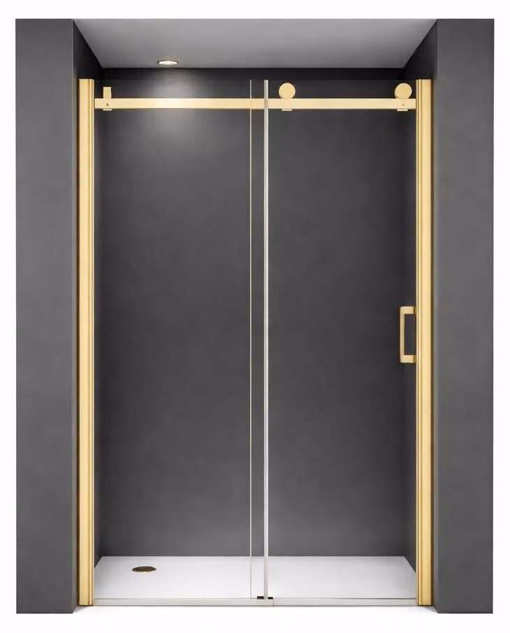 Glaswerk Westfalen - Porta doccia/porta scorrevole Viktoria, 125x195 cm, finitura oro