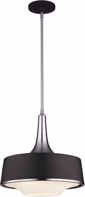 Lampada a sospensione Feiss Holloway in metallo e vetro, disponibile in argento o nero, con altezza regolabile e dimmerabile, 4xE27