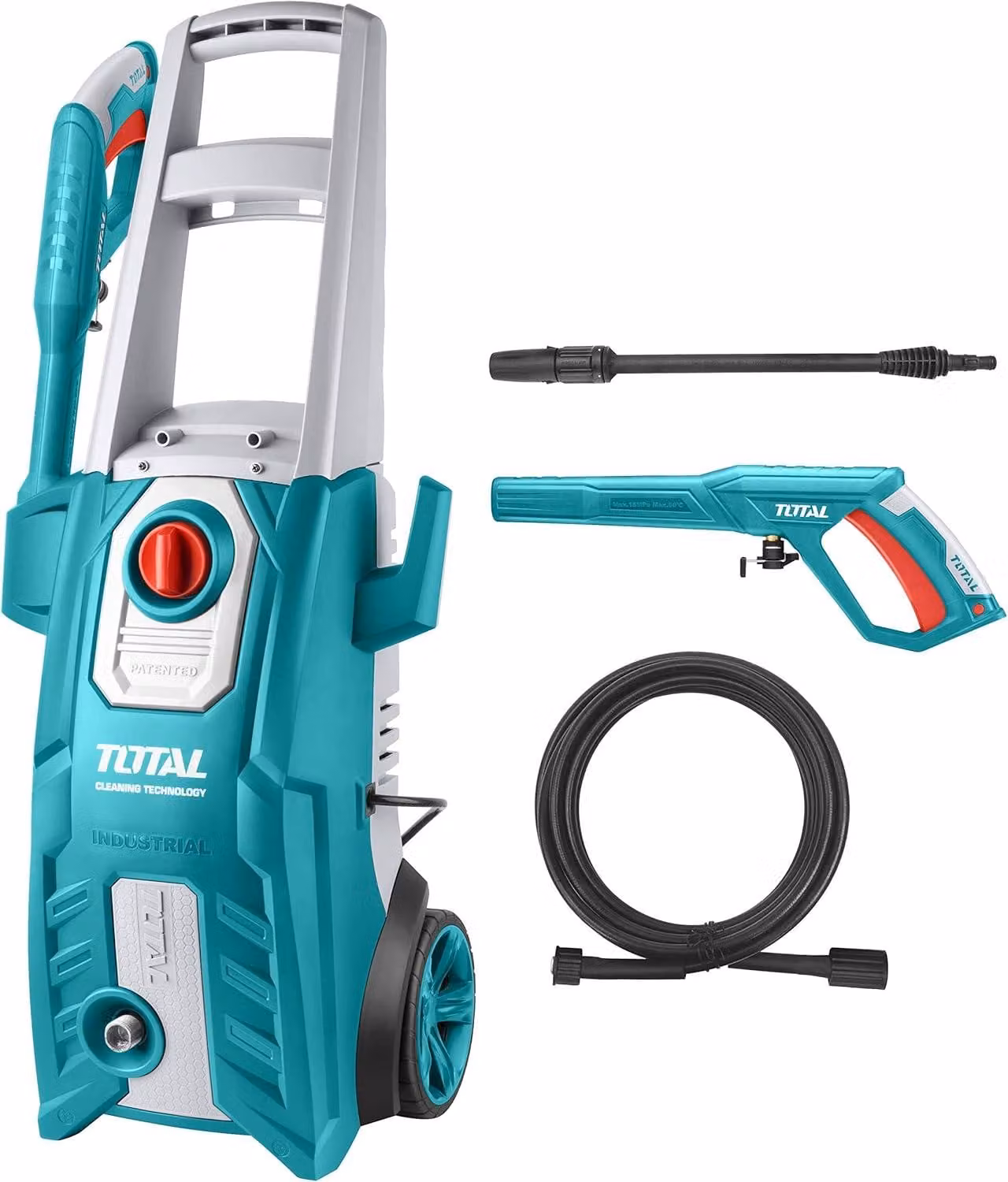 Idropulitrice – Motore da 1800 Watt – Pressione massima di 150 bar – Include tubo flessibile da 5 metri