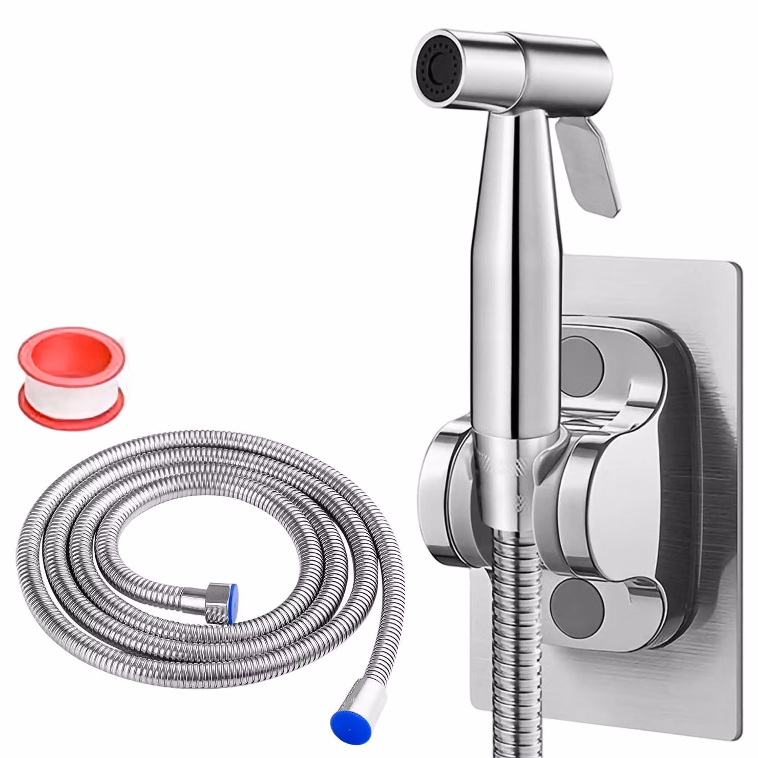 Doccia manuale in acciaio inossidabile per WC - Doccia per WC con tubo flessibile da 1,5 metri