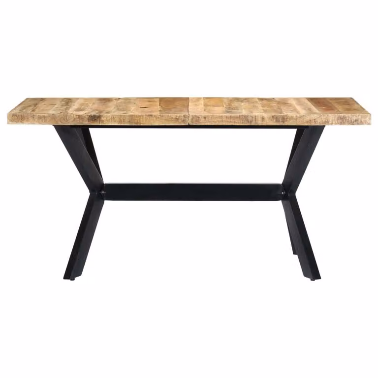 vidaXL Tavolo da pranzo 140 x 70 x 75 cm in legno massiccio di mango grezzo