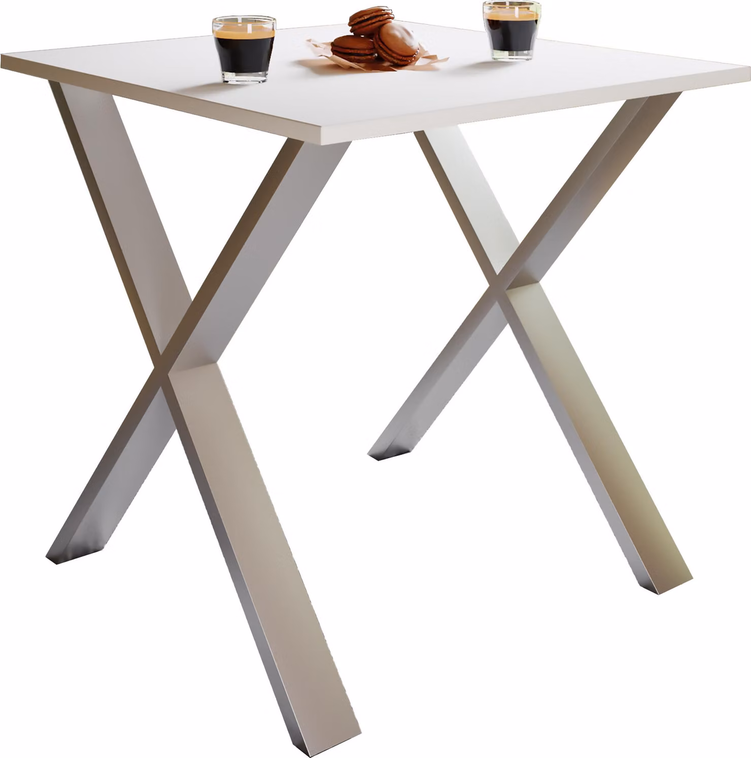 Tavolo da pranzo in legno Premium | H. 76 x W. 80 x D. 80 cm | Tavolo da cucina Tavolo da pranzo Xona X