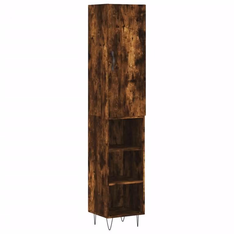 Credenza Rovere Fumo 34,5x34x180 cm in Legno Multistrato