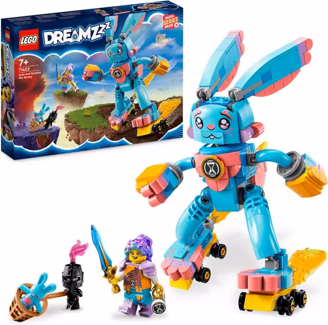Kit di costruzioni Lego Izzie e il coniglio Bunchu multicolore con personaggi e animali