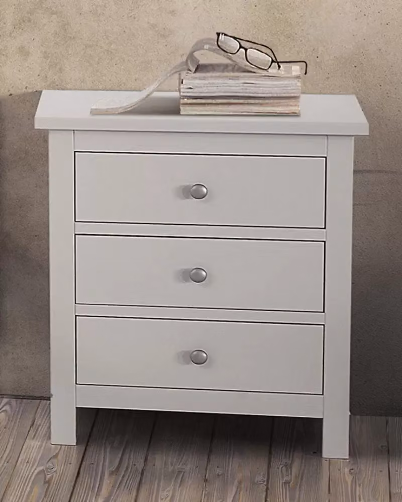Comodino laccato bianco con 3 cassetti Mobili 2G L/P/H: 58 x 40 x 66 cm – 2