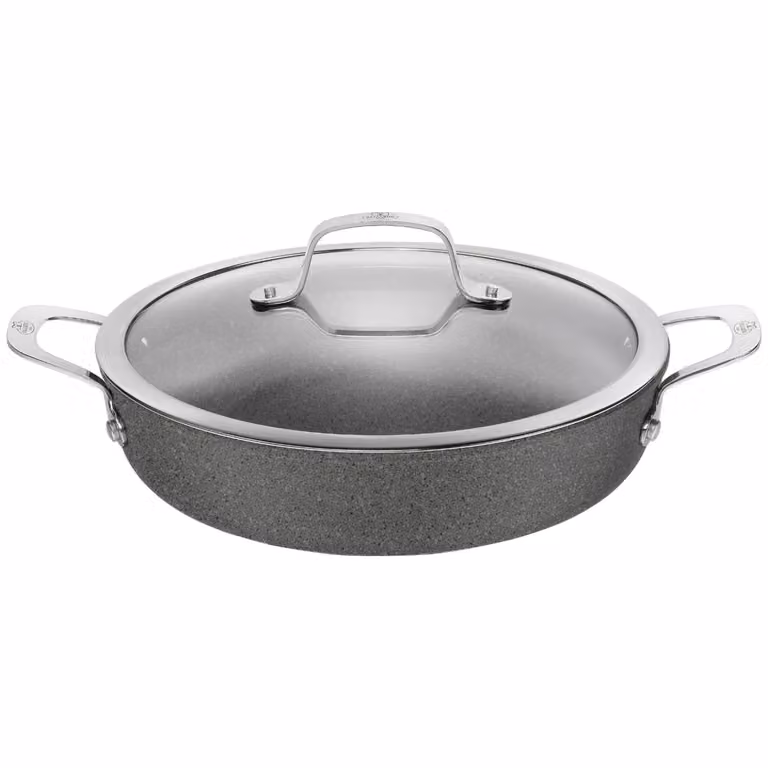 Tegame in alluminio antiaderente per induzione con maniglie e coperchio linea Salina, diam. 24cm (FINE SERIE)