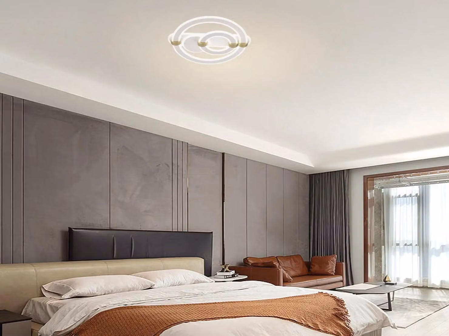 Lampada a soffitto a LED con telecomando, 120W - J3341/W