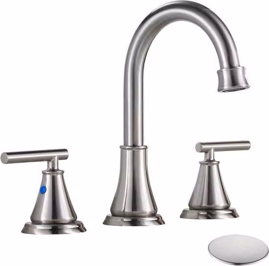 Portagioie in acciaio inossidabile per il bagno - Miscelatore a 3 vie per lavabo - Igiene quotidiana - Robusta struttura cromata - Larghezza 20 centimetri