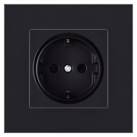 La presa Techstar® PC1, Singola, Colore Nero, Policarbonato, 16A