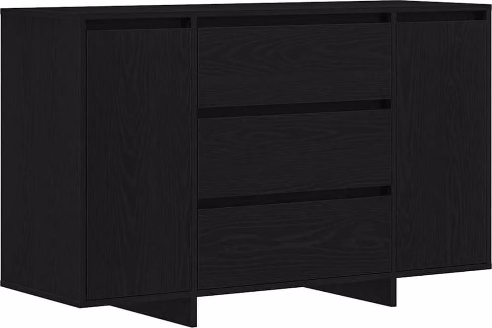 Credenza Rovere Nero 120 x 41 x 75 cm Legno multistrato