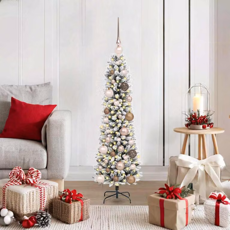 Maison Exclusive - Albero di Natale artificiale, colore bianco, altezza 120 cm