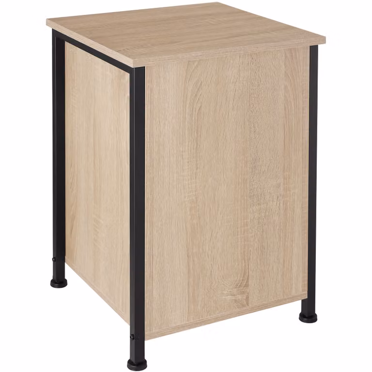 Comodino Waterford TecTake in stile industriale, colore rovere e beige, L: 40 cm, P: 42 cm, H: 60,5 cm