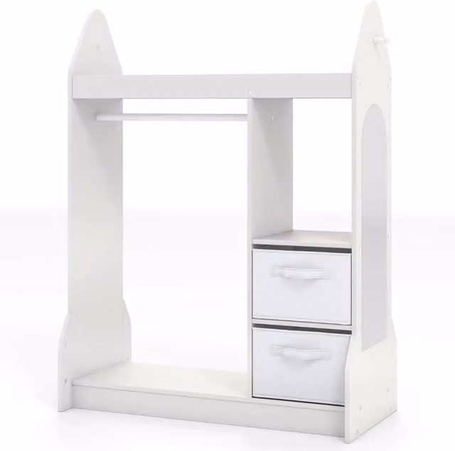 Centro travestimenti per bambini 81 x 38 x 107 cm spazio di archiviazione multiplo design razzo in MDF bianco 20_0018118