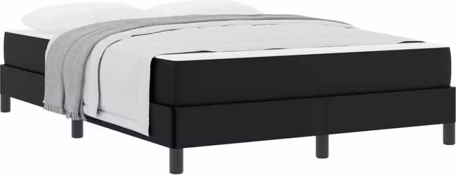 Letto matrimoniale | Letto per adulti | Struttura del letto con materasso Nero 140 x 200 cm Tessuto