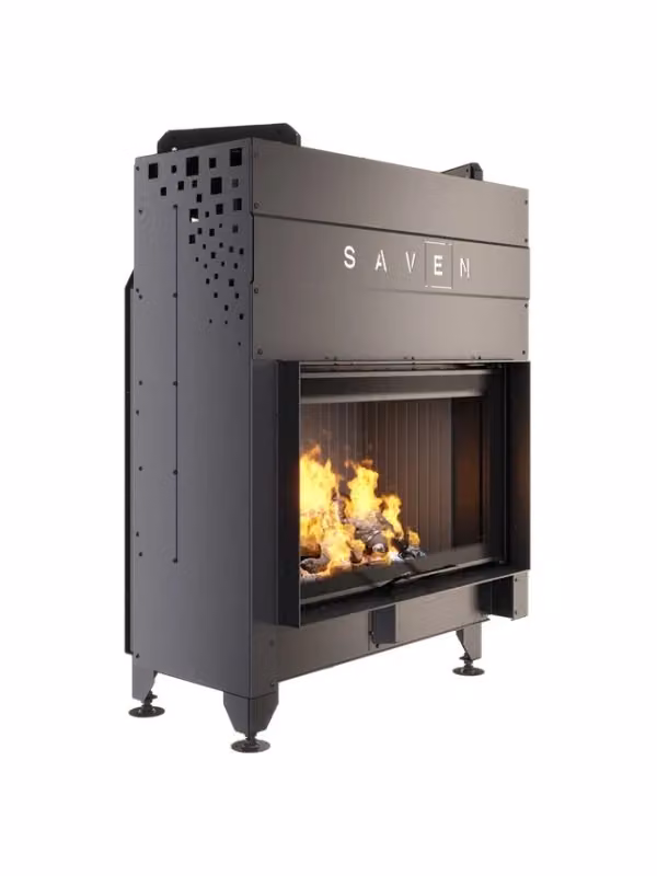Inserto per camino a legna Outinfire Energy Up Nero, potenza 17,0 kW – 2
