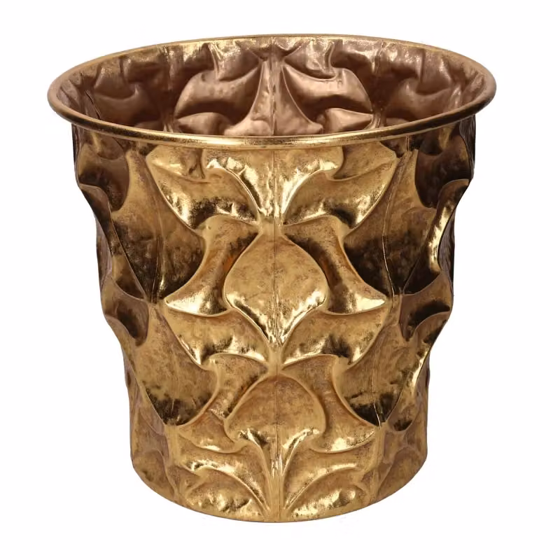 Portavaso tondo in metallo Vacchetti oro Ø: 37 cm, H: 34 cm – 2