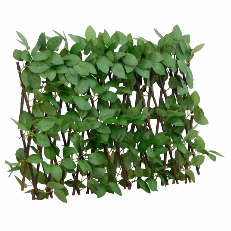 Maison Exclusive - Griglia decorativa con edera artificiale, espandibile, colore verde, dimensioni 180x30 cm