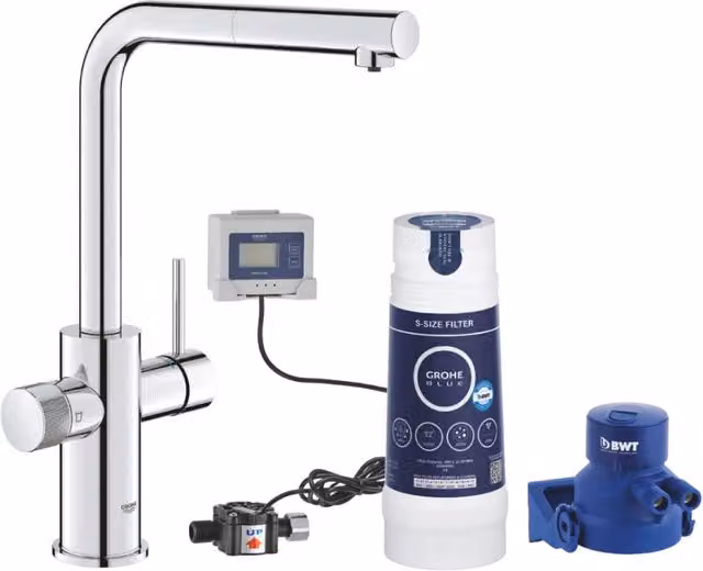 Rubinetto Miscelatore Monocomando 2 in 1 per Lavello Blue Pure Minta 3/8