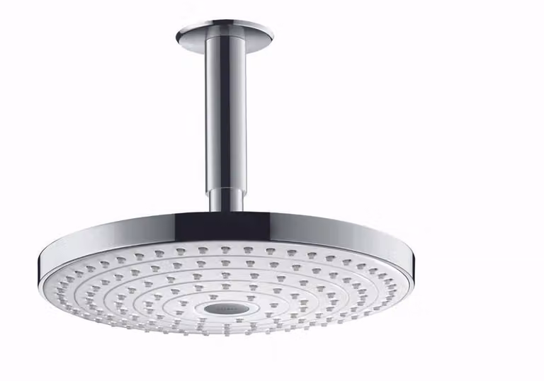 Soffione Hansgrohe Raindance Select S 240 2jet 240 mm a soffitto Bianco / Cromo