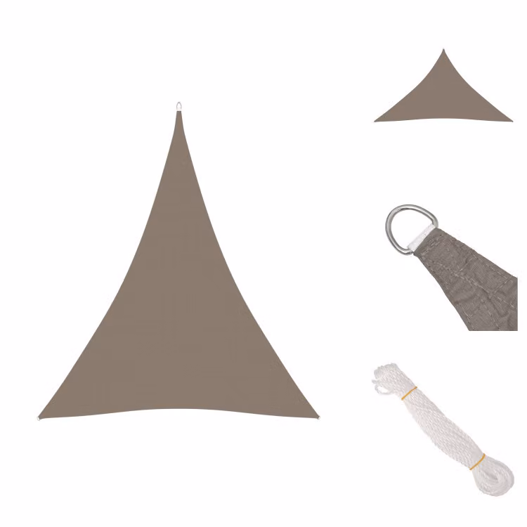 vidaXL Tenda da sole in tessuto Oxford triangolare 3x4x4 m Taupe - Ombrelloni e tende da sole
