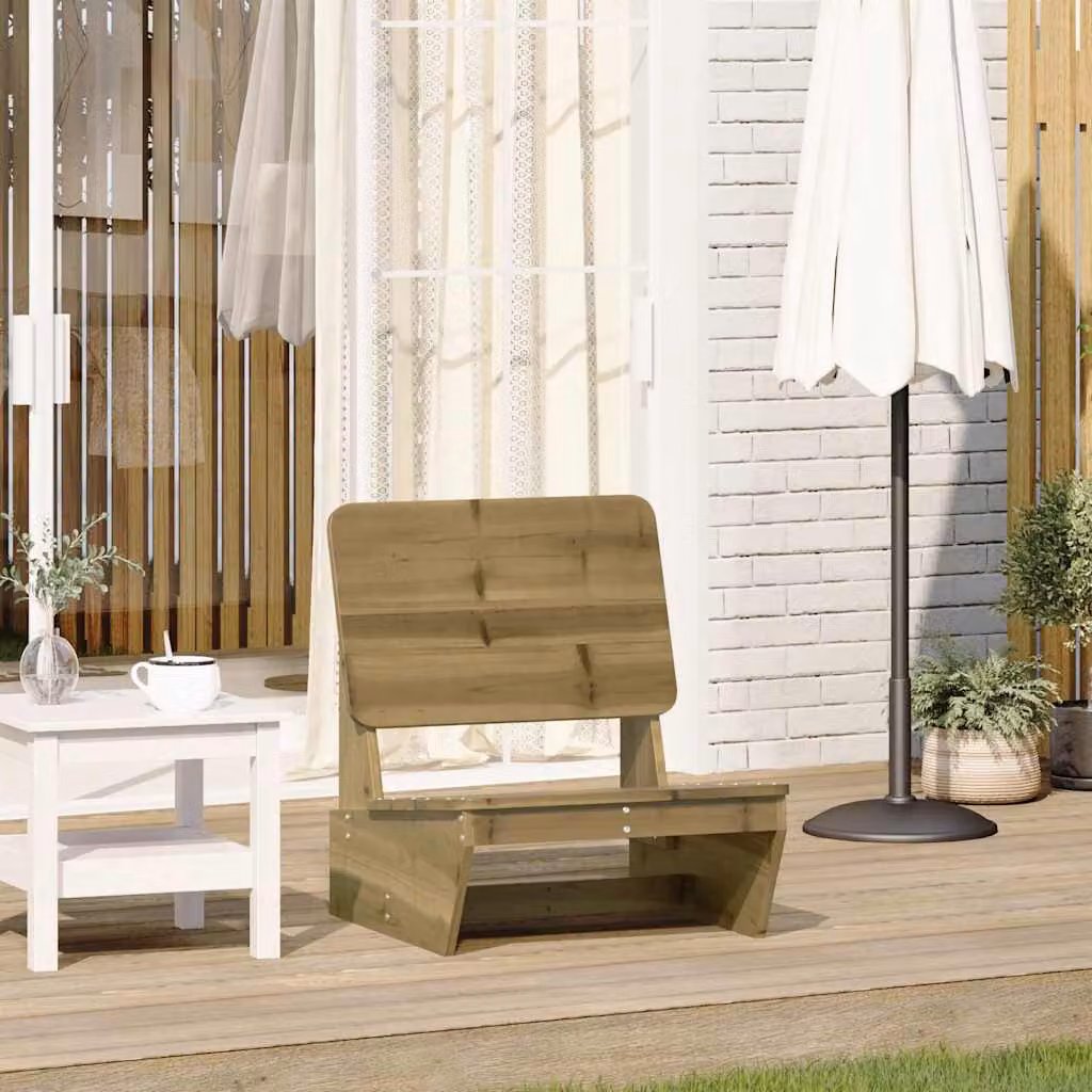 Sedia da giardino vidaXL in legno di pino impregnato marrone L: 60 cm, P: 64 cm, H: 70,5 cm