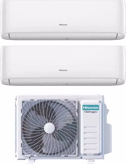 Condizionatore Dual Split Hisense Hi-Comfort 9+12 Bianco con Wi-Fi Integrato e Controllo via App Classe Energetica A++