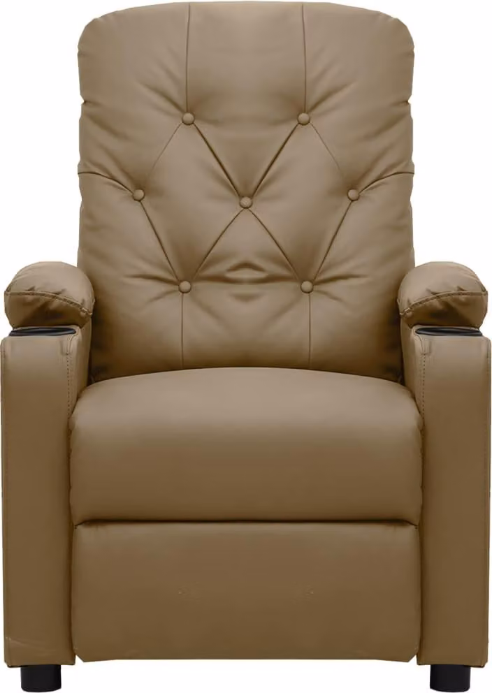 vidaXL Poltrona relax cappuccino-marrone in Pelle finta