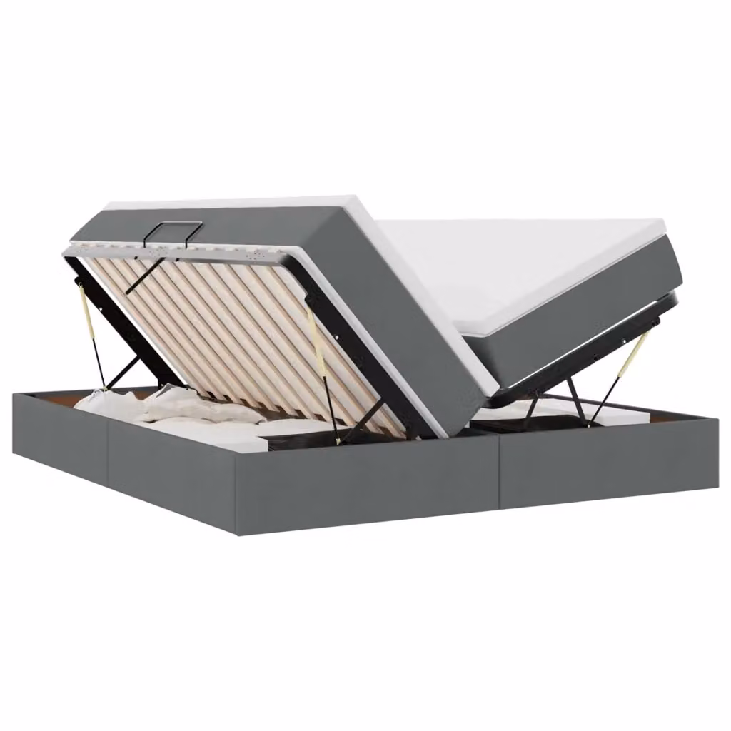 Letto con contenitore e materasso vidaXL Grigio scuro L/P/H: 200 x 200 x 280 cm – 2