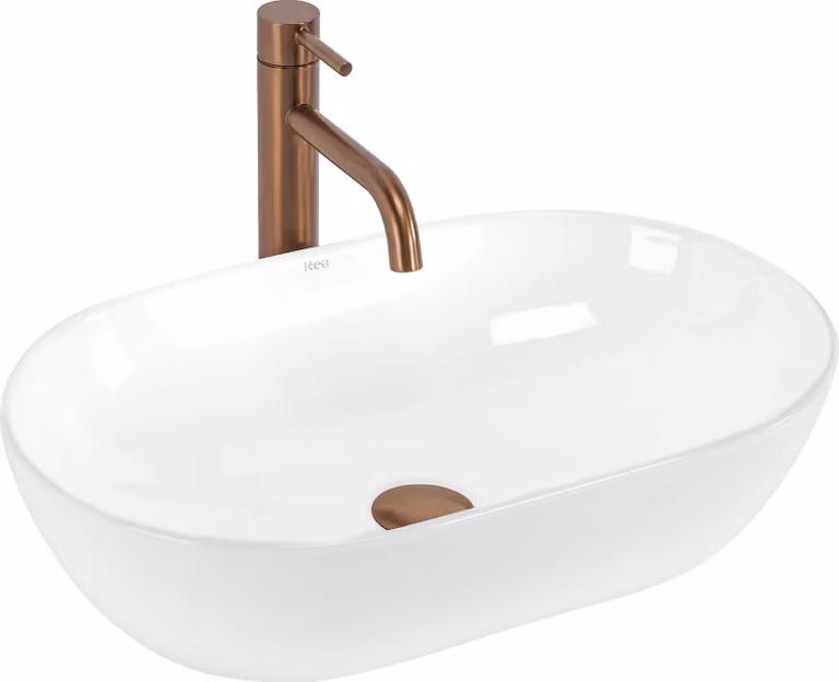 Lavabo Da Appoggio Rea Amelia 52 White