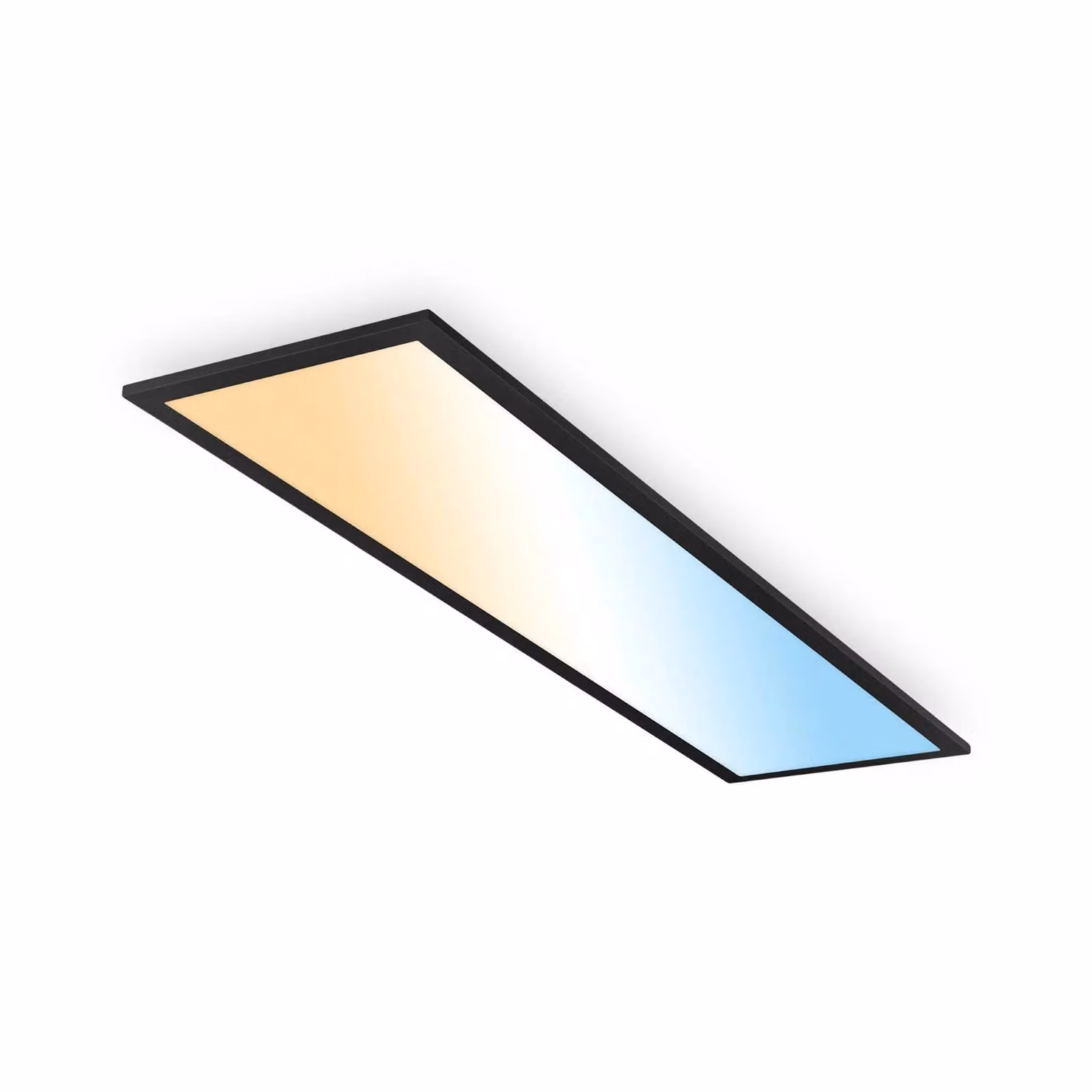 Briloner Pannello LED Piatto A, nero, 100x25 cm, telecomando, 12,6 W dimmerabile, Nero, Studio / Ufficio, Metallo, Moderno, Pannello LED