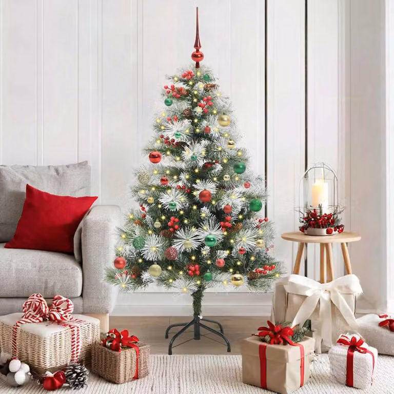 Maison Exclusive - Albero di Natale artificiale, verde e bianco, 150 cm