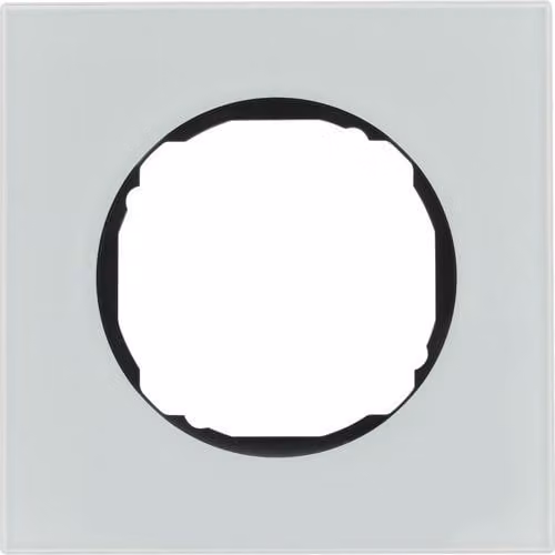 Berker 10112609 Cornice singola, piatta, R.8, vetro bianco polare