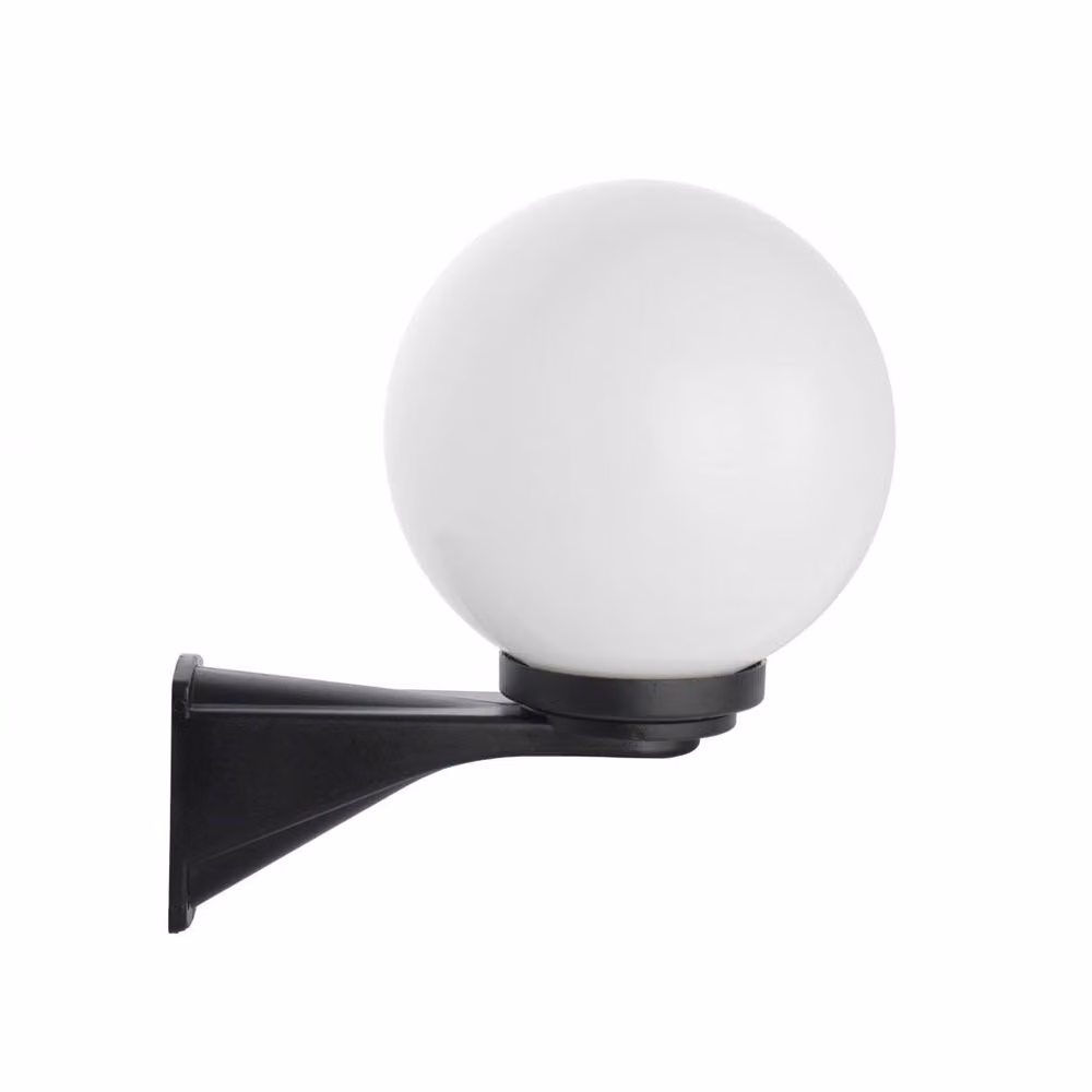 Lampada da parete per esterni a sfera o fumé 20 cm 1xE27 nero IP43 SU-MA Kule K 3012/1/KD 200