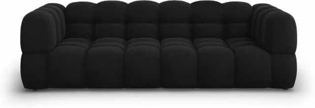 Divano modulare Sky Cosmopolitan Design a 4 posti in velluto nero per il tuo living room L: 244 cm, P: 102 cm, H: 75 cm – 1