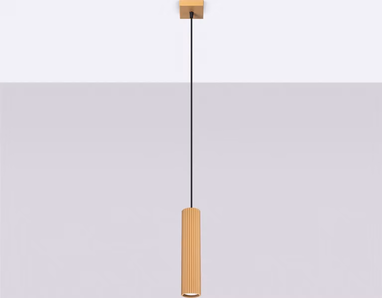 Lampada a sospensione KARBON 1 oro 1xGU10 10W alluminio 118x8x8cm Sollux Lighting