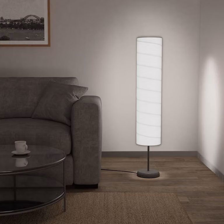 The Living Store Lampada da terra 121 cm Bianco E27