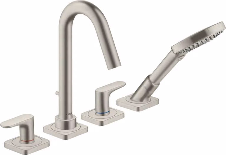 hansgrohe AXOR Citterio M Robinet de baignoire 4 trous avec béqu'illes et rosettes, 34444800, 34444800