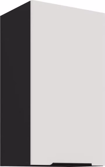 Mobile cucina superiore LUNARA - larghezza 45 cm, bianco / nero