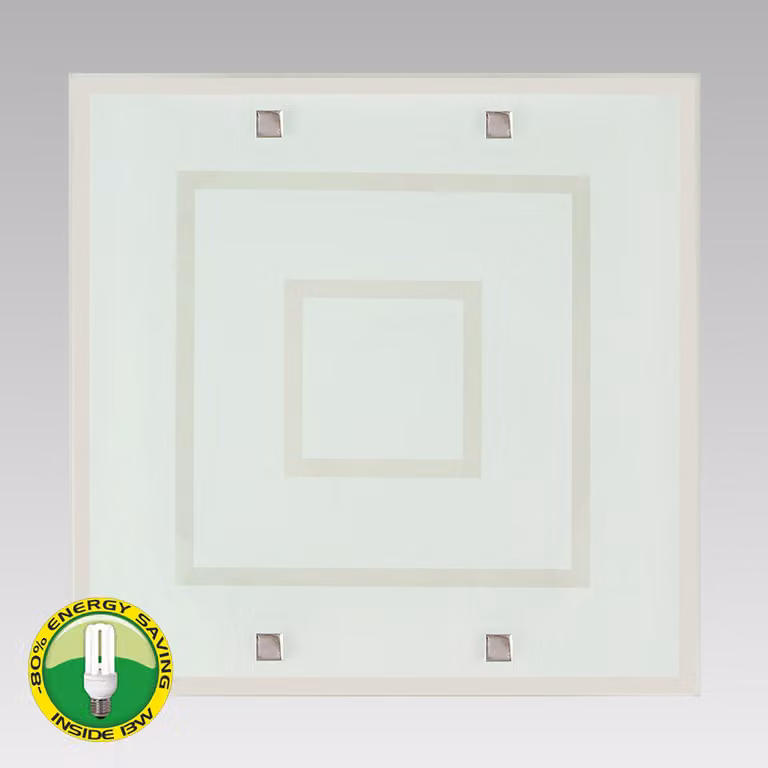 Plafoniera ACROS 3xE27/13W/2700K, vetro L: 400, H: 400, dimmerabile