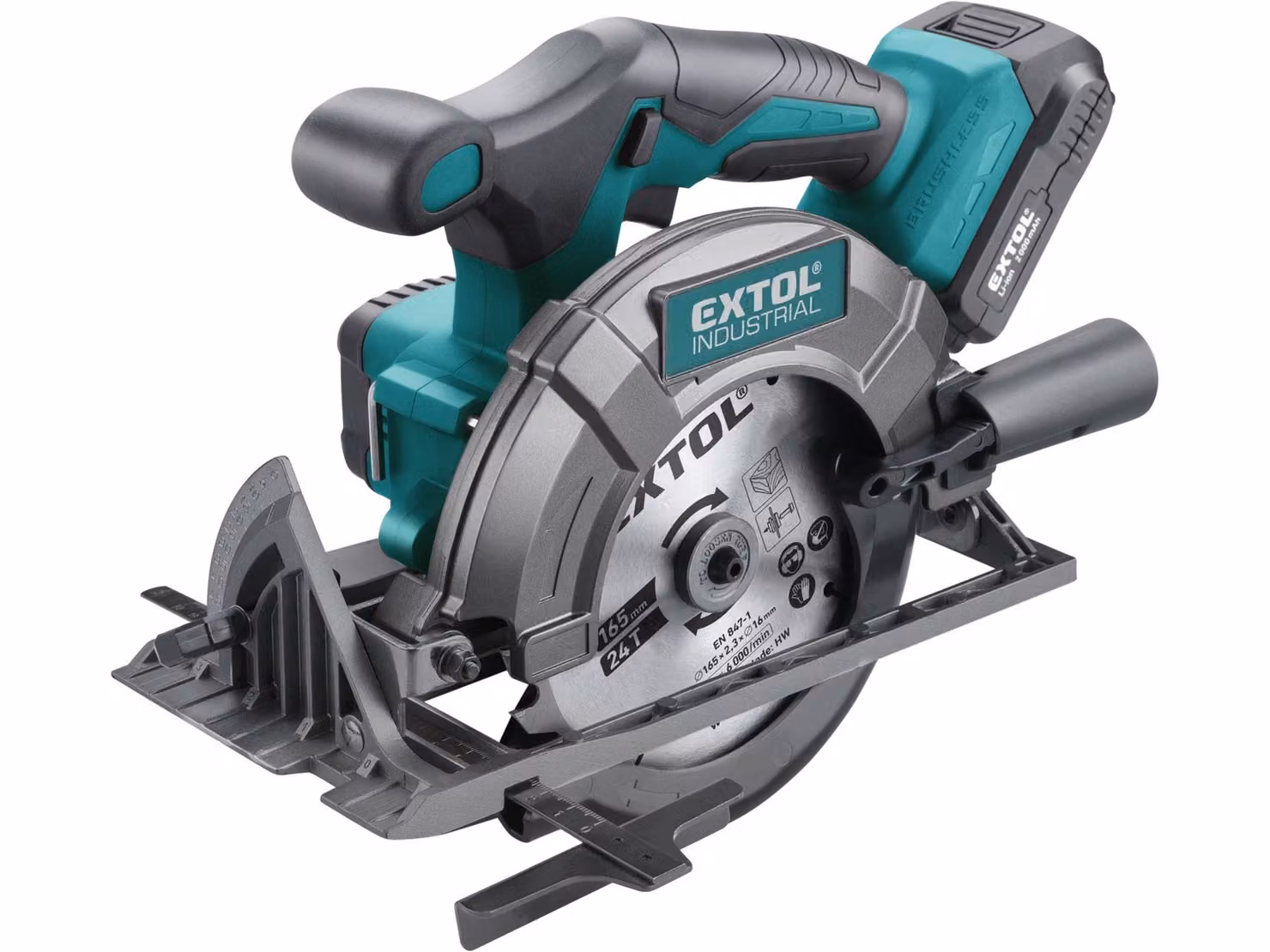 Sega circolare a batteria Extol Industrial (8791822) SHARE20V, 165mm, BRUSHLESS, 20V Li-ion, 2000mAh