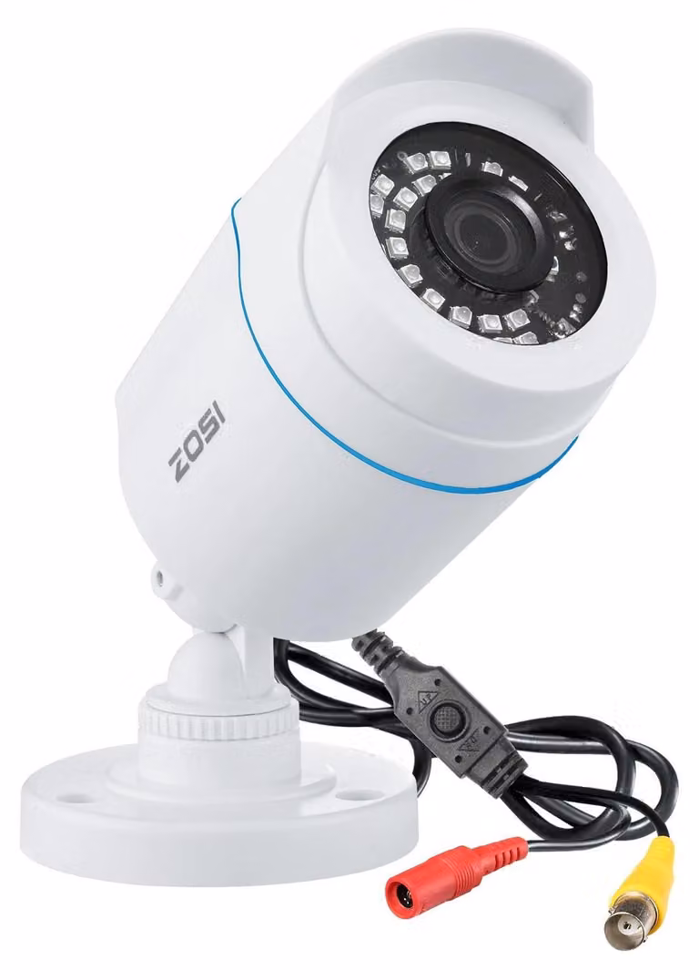 Telecamera di sicurezza, risoluzione 1080p, visione notturna a infrarossi, bianca