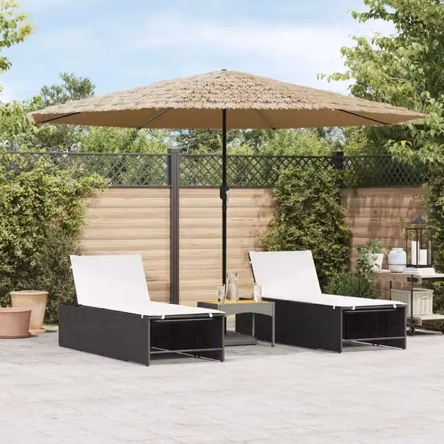 Ombrellone da giardino vidaXL marrone con palo centrale in acciaio e copertura in poliestere L/P/H: 388 x 388 x 248 cm – 1