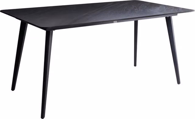 Tavolo da pranzo da giardino Piano in pietra sinterizzata Struttura in ferro Resistente ai raggi UV, all'acqua e alla ruggine Per interni ed esterni Marmo nero