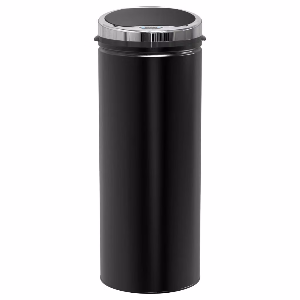 Pattumiera Automatica Xylo da 50L in Acciaio Inossidabile Nero con Sensore e Coperchio Soft Close, L: 30.5 cm, P: 30.5 cm, H: 81.5 cm – 2