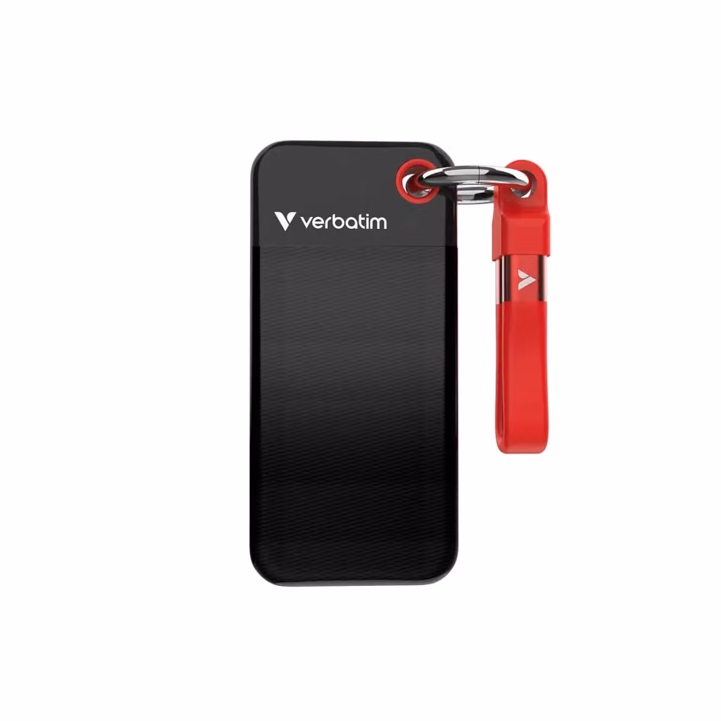 Verbatim SSD Portatile Pocket da 1 TB USB Tipo-C 3.2 Gen 2 Nero e Rosso – 2