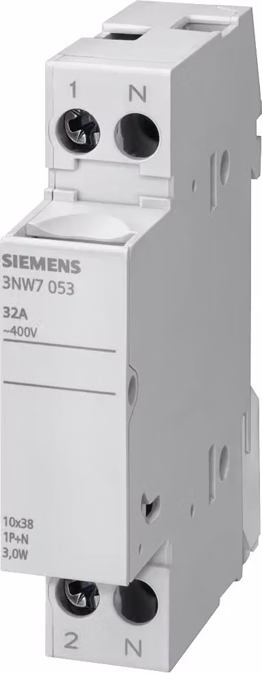 Siemens SENTRON, portafusibile cilindrico, 8x32 mm, unipolare, In: 20 A, Un AC: 400 V 3NW7313
