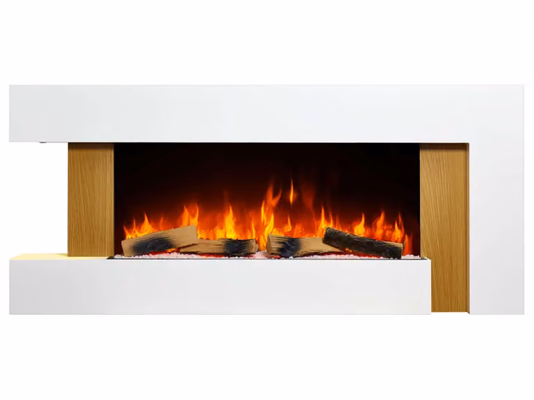 Camino elettrico ArtiFlame Fjord AF52 – da montare a parete, da utilizzare come elemento d'arredo autonomo o da posizionare su un mobile/ripiano. Design moderno e versatile.