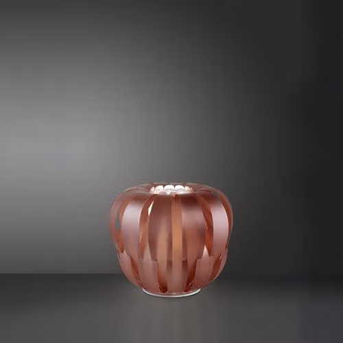 Lampada Ricaricabile Da Tavolo Polilux ® Pink Metal 1 Luce Led D42Cm