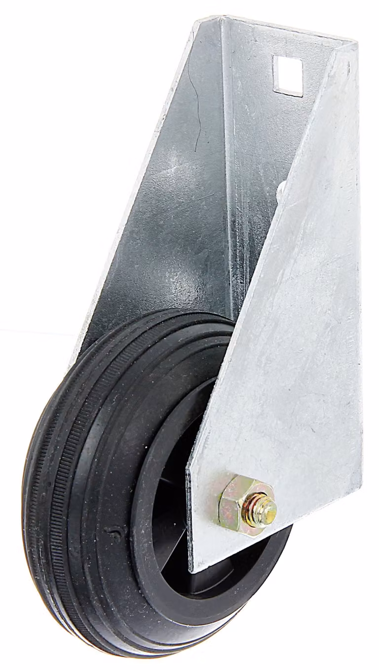 Alberts 214364 Rullo per cancelli, per cancelli pesanti, da avvitare, zincato a caldo, Ø80 mm